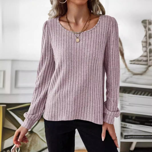 Casua Relaxed-fit Solid-color V-neck Sweater - Sculptify™