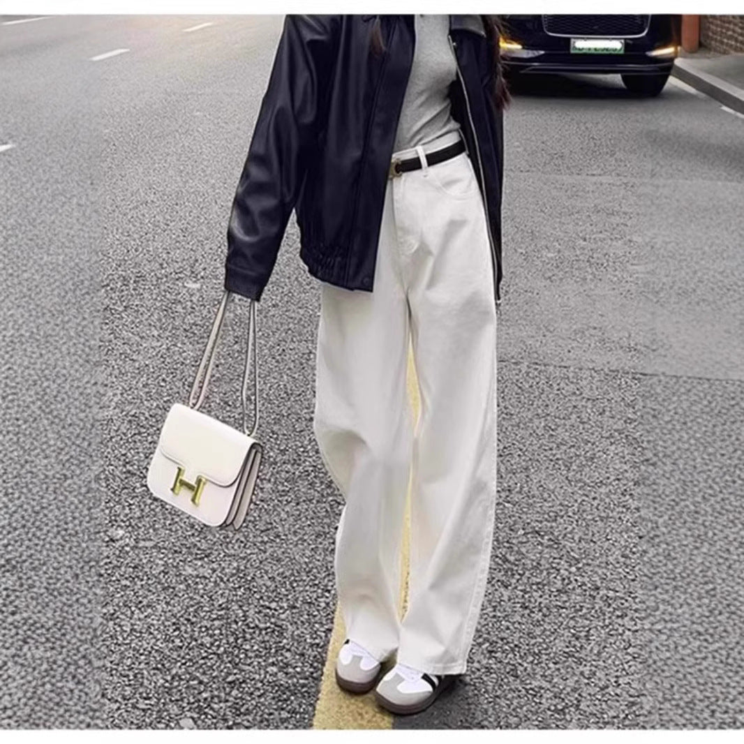 Clean Look Wide-Leg White Jeans