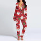 Printed Button Tight Jumpsuit For Women - Sculptify™