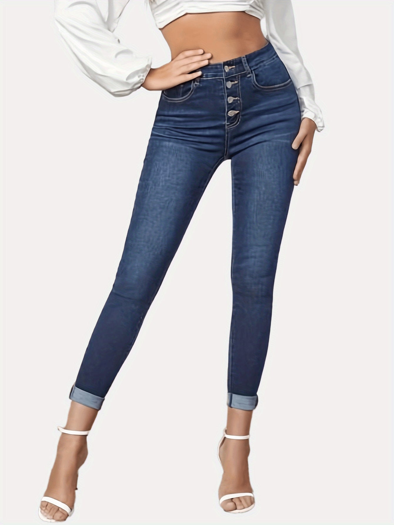 ChicEdge Rolled Crop Jeans