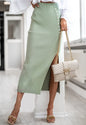 Trendy Knit Ribbed Stripe Skirt