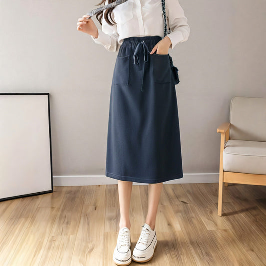 Slimming Elastic Waist Winter Skirt