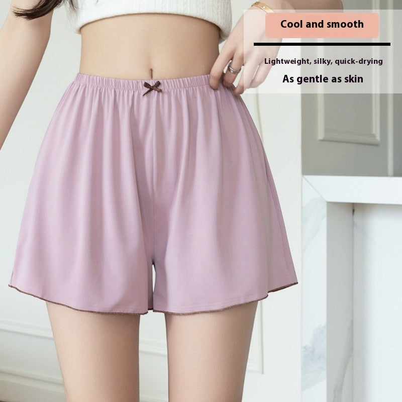 Soft Ice Silk Plus-Size Safety Shorts