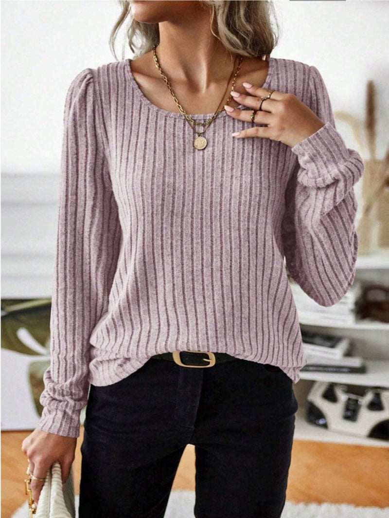 Casua Relaxed-fit Solid-color V-neck Sweater - Sculptify™