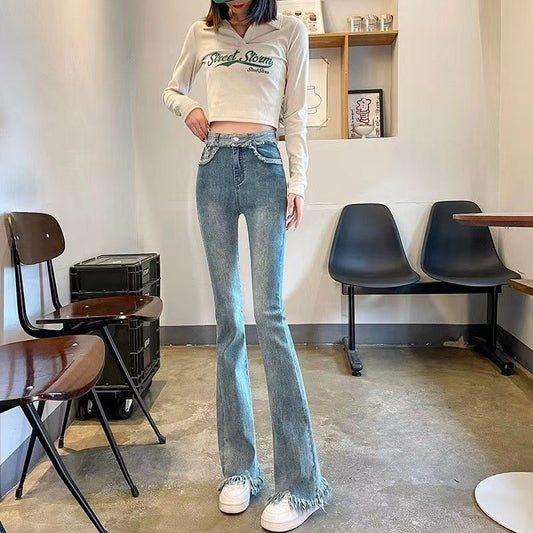 Light Color Bell Bottom Jeans