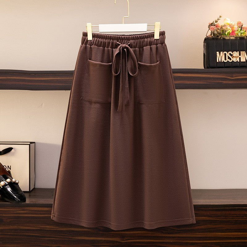 Slimming Elastic Waist Winter Skirt