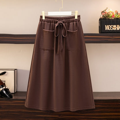 Slimming Elastic Waist Winter Skirt