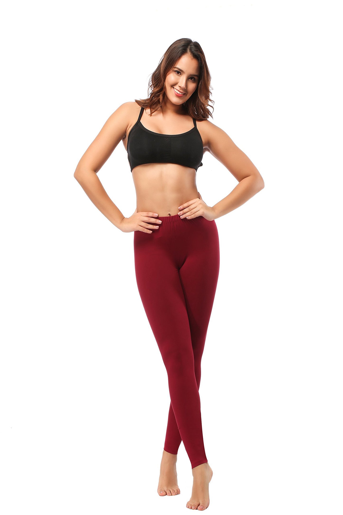 UrbanCool Cropped Burgundy Leggings