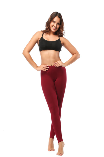 UrbanCool Cropped Burgundy Leggings