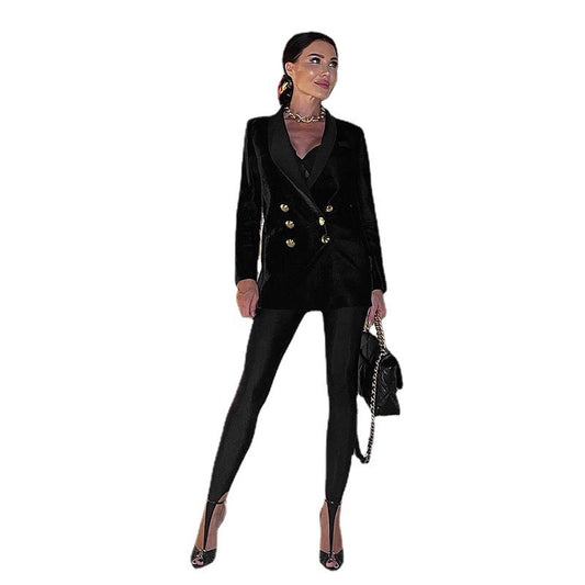 High-Waist Black Stretch Leggings