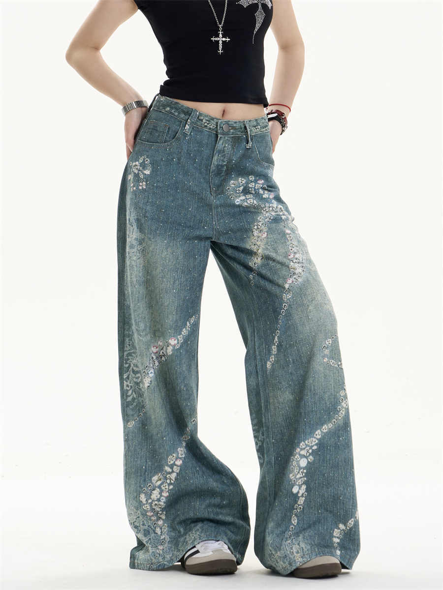 Trendy Bowknot Wide Jeans