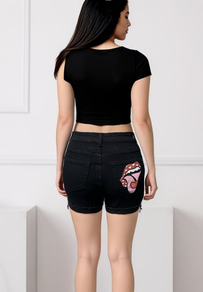Slim Fit Retro Elastic Shorts
