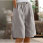 High-Waist Button & Elastic Shorts