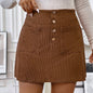 Everyday Wear Corduroy A-Line Skirt