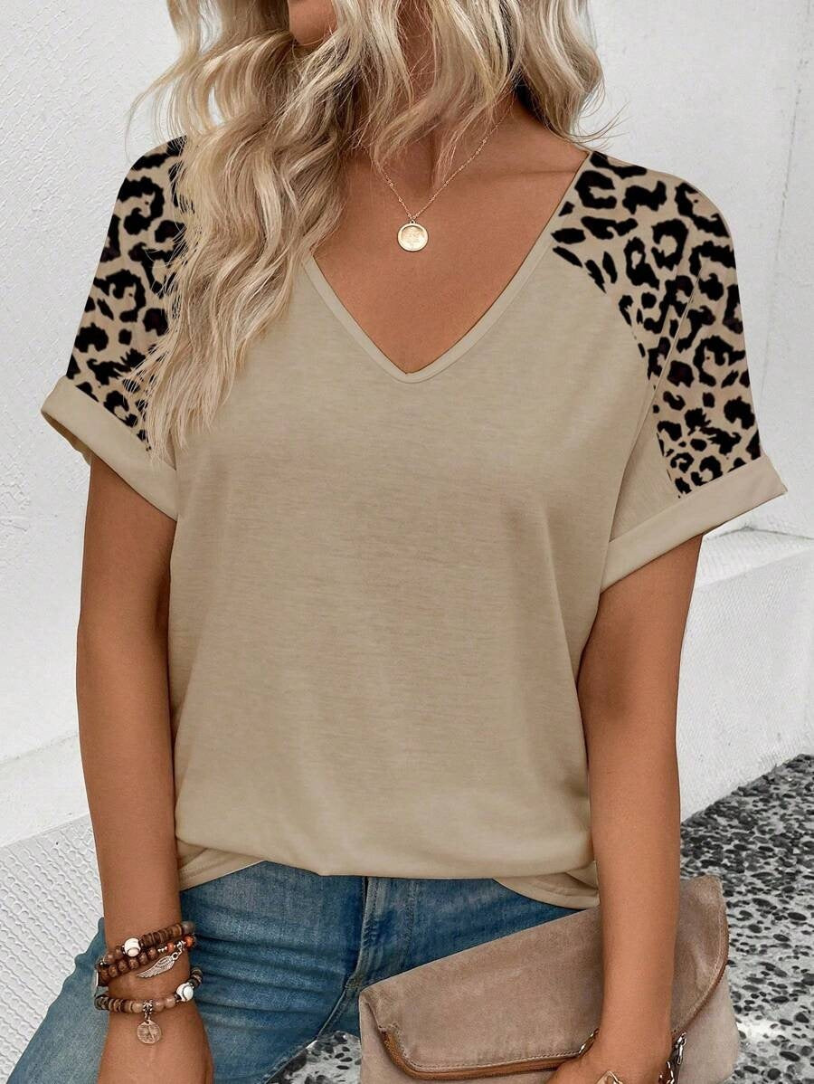 Womens Stylish Printed Slim-fit Short-sleeve Top  Short sleeve t-shirts Sculptify™