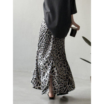 Stylish Slimming Leopard Midi Skirt