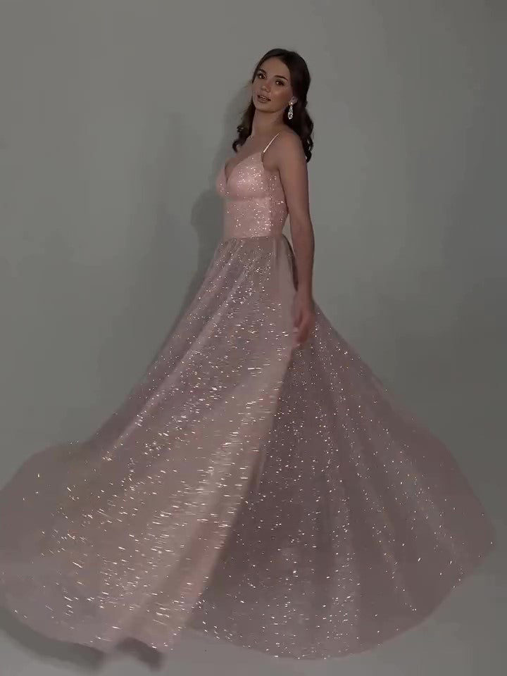 Sequined Backless Evening Dress - Sculptify™