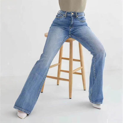 High-Waist Sleek Bootcut Jeans
