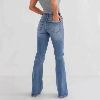 High-Waist Sleek Bootcut Jeans