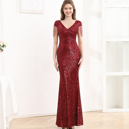 Sequined Slim Fit Slimming Long Dress Women - Sculptify™