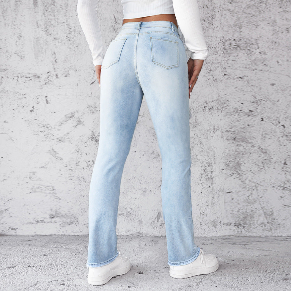 Classic Slim Straight Blue Jeans