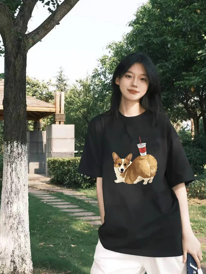 Womens Loose-fitting Crew-neck Short-sleeve T-shirt  Short sleeve t-shirts Sculptify™
