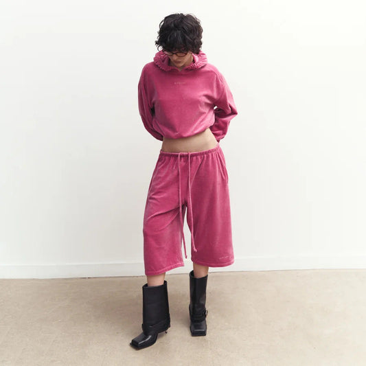 Womens Hooded Long-Sleeve Top And Elastic-Waist Shorts Set  Sets Sculptify™