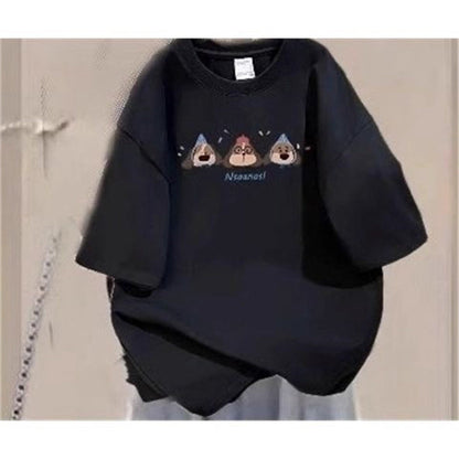 Womens Heavyweight Short-sleeve Vintage-style T-shirt Made From Pure Cotton  Short sleeve t-shirts Sculptify™