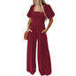 Women's Square Collar Short Sleeve Jumpsuit - Sculptify™