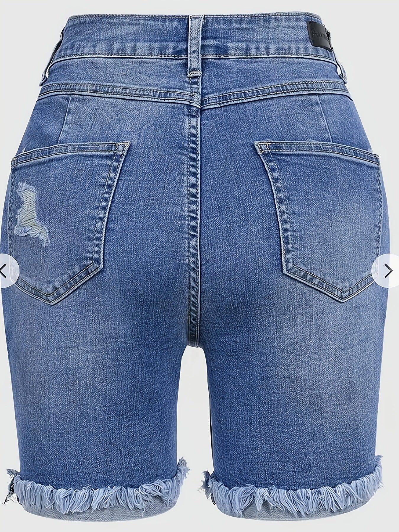 Trendy Plus Size Ripped Denim Shorts
