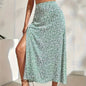 Women’s Chinese-Style Floral Split Skirt