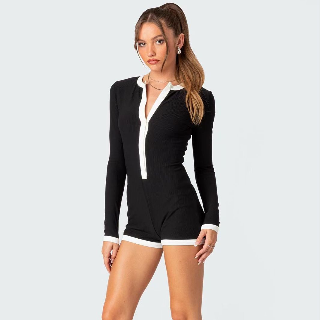 Hip Raise Slim Fit Sexy Women's Long-sleeved Jumpsuit - Sculptify™