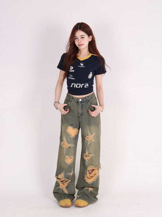 Women's Retro Wide Leg Jeans