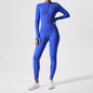 Long Sleeve Outdoor Sports Jumpsuit Workout Clothes Zipper Training Skinny Hip Raise Yoga Clothes - Sculptify™