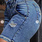 Trendy Plus Size Ripped Denim Shorts