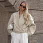 Commuter Wool Coat With A Blazer Collar For Women - Sculptify™