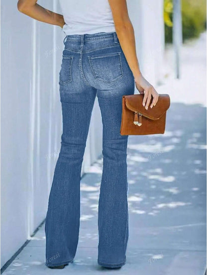 FlareFlex Multi-Button Jeans