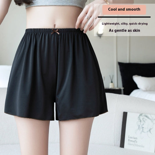 Soft Ice Silk Plus-Size Safety Shorts