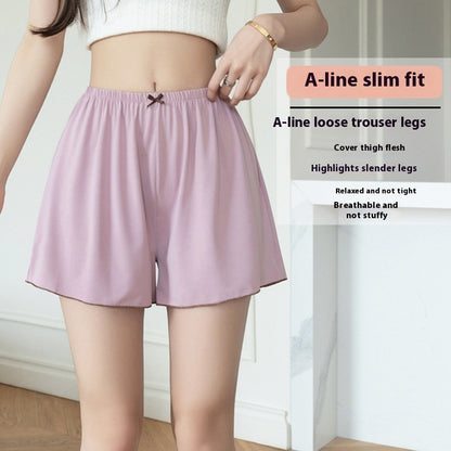 Soft Ice Silk Plus-Size Safety Shorts
