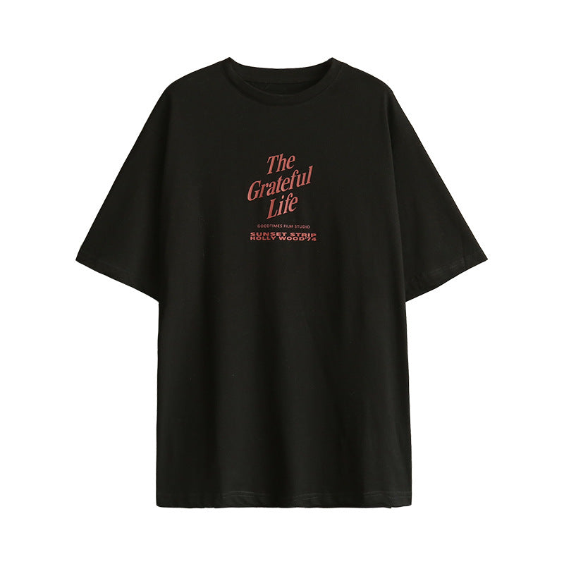 Relaxed Laid-back Versatile Retro Short-sleeve T-shirt  Short sleeve t-shirts Sculptify™