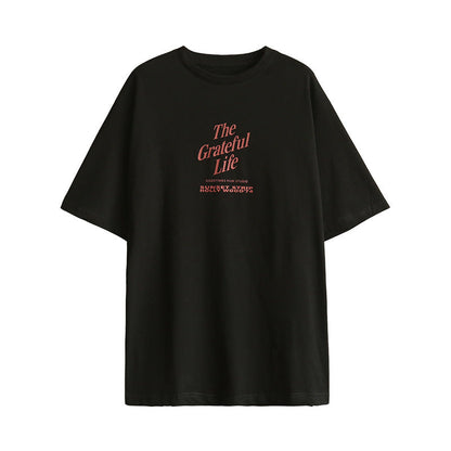 Relaxed Laid-back Versatile Retro Short-sleeve T-shirt  Short sleeve t-shirts Sculptify™