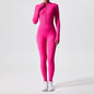 Long Sleeve Outdoor Sports Jumpsuit Workout Clothes Zipper Training Skinny Hip Raise Yoga Clothes - Sculptify™