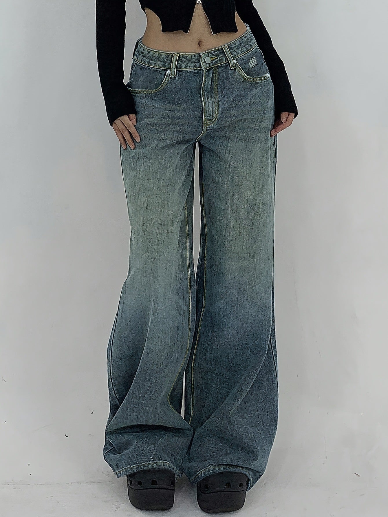 American Chic Oversized Flare Jeans