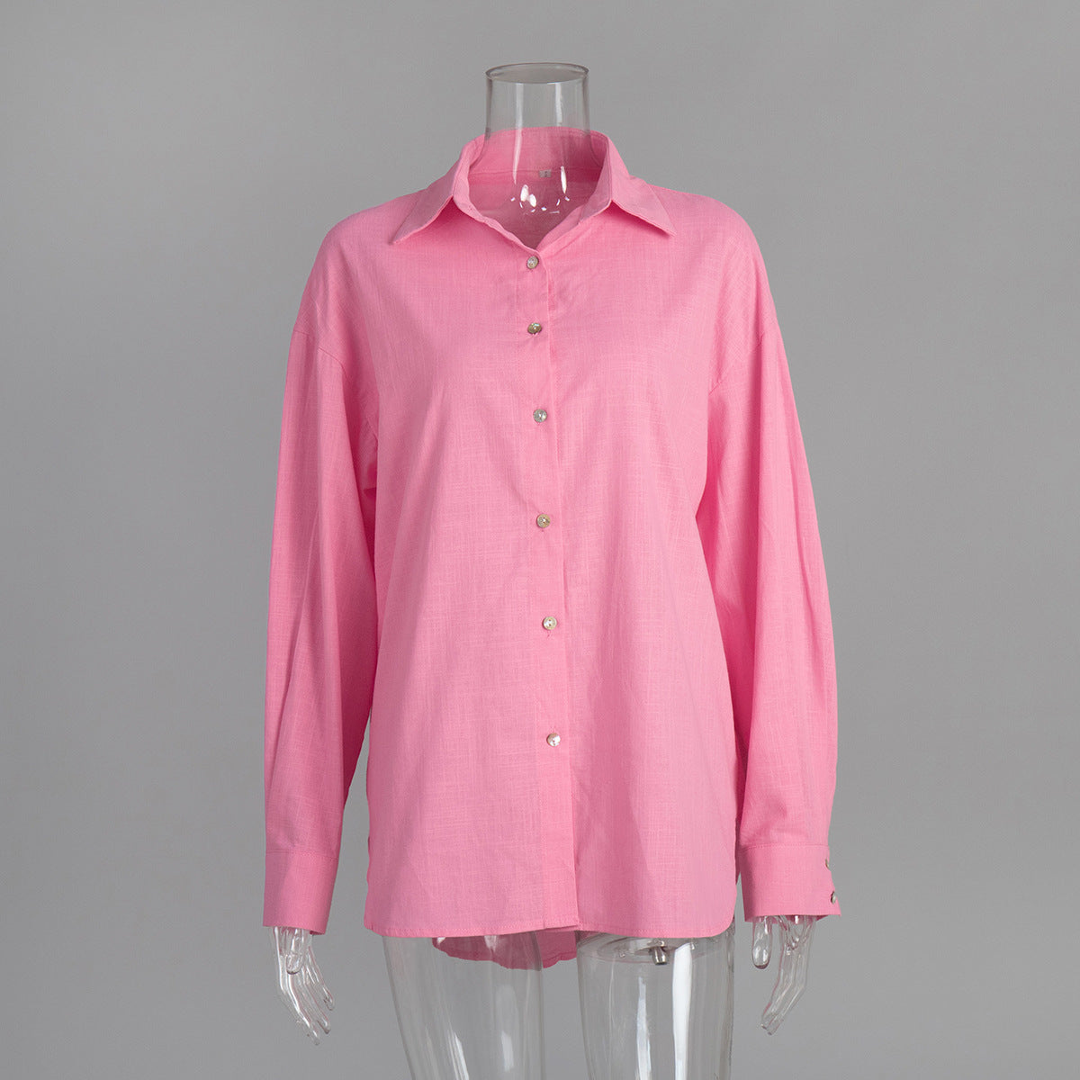 Casual Solid-color Minimalist Loose-fit Shirt - Sculptify™