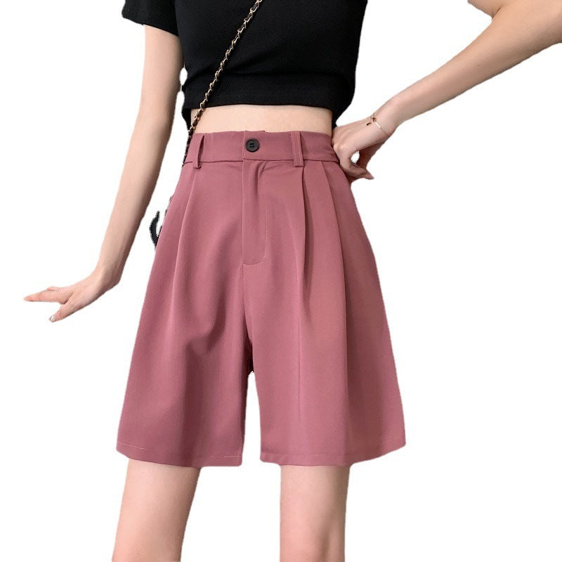 Relaxed Fit Straight-Leg Wide Shorts
