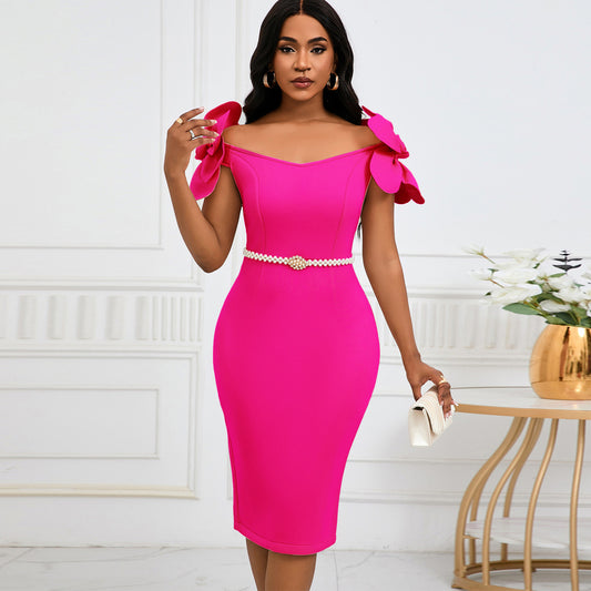 Women's Three-dimensional Floral Elegant Dress - Sculptify™