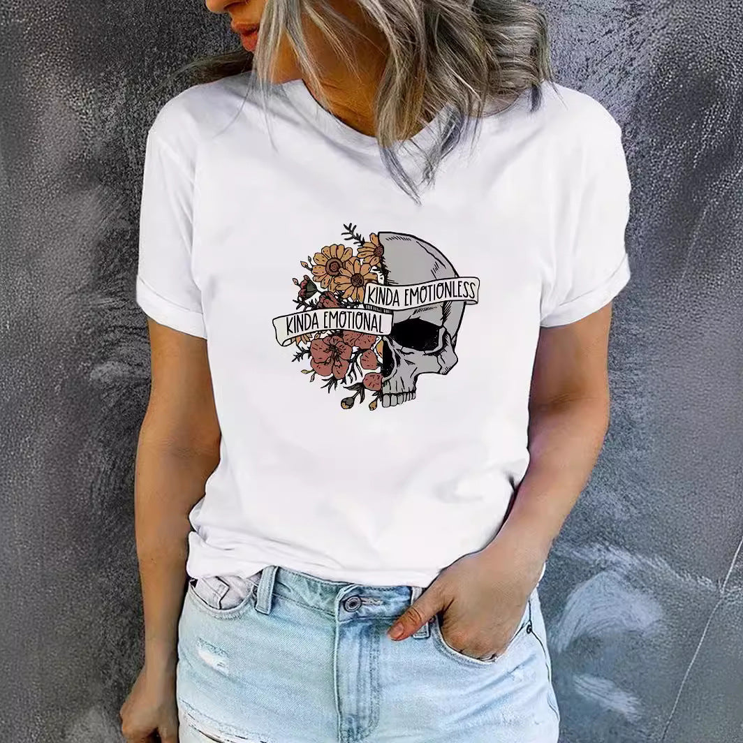 Summer Women's Graphic Print Crew Neck Short-sleeved T-shirt  Short sleeve t-shirts Sculptify™