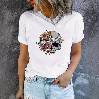 Summer Women's Graphic Print Crew Neck Short-sleeved T-shirt  Short sleeve t-shirts Sculptify™