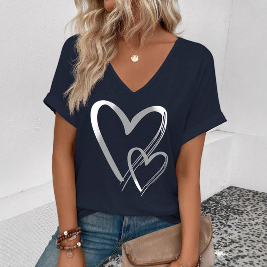 Womens Stylish Printed Slim-fit Short-sleeve Top  Short sleeve t-shirts Sculptify™