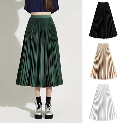 Classic Mid-Length Slim Pleated Skirt